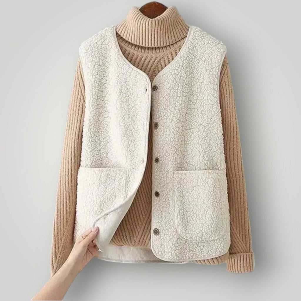 Colette - Elegant Fleece Layering Vest