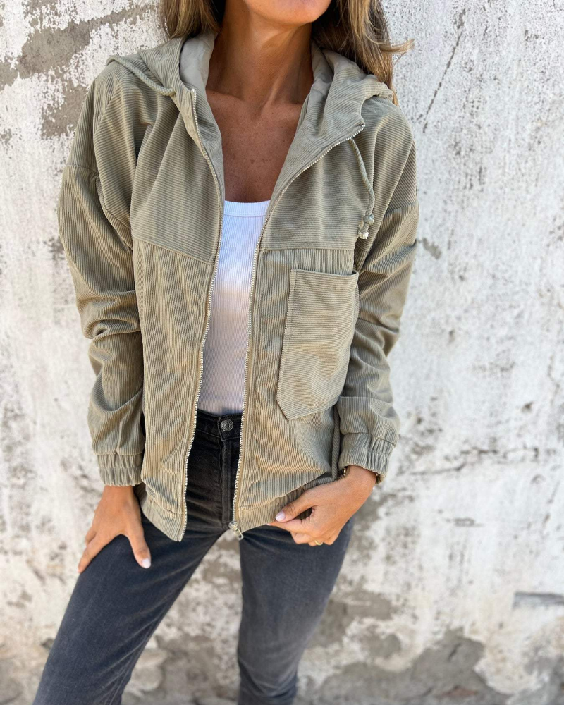 Sophie™ | Corduroy Hoodie Jacket