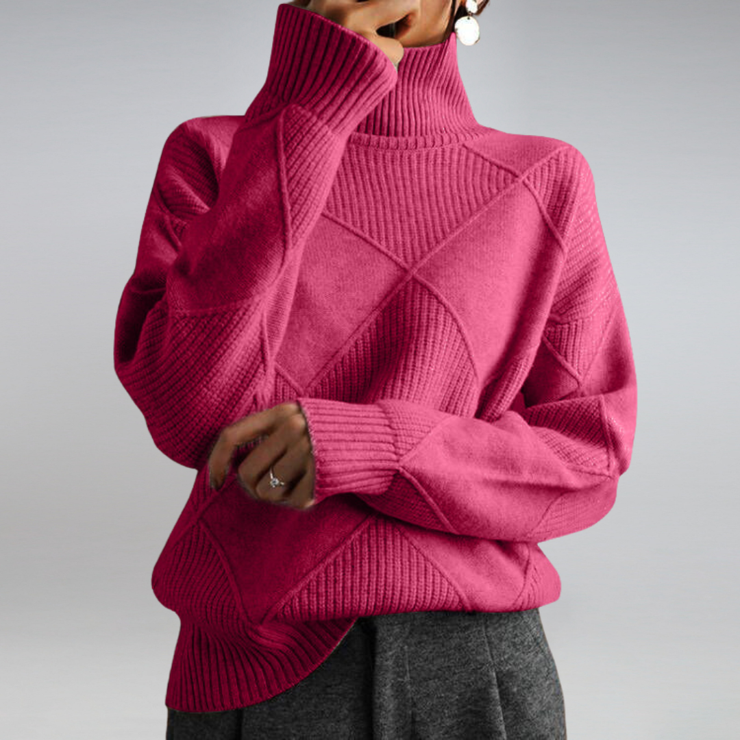 Jamie | Women’s Winter Turtleneck Knit Sweater