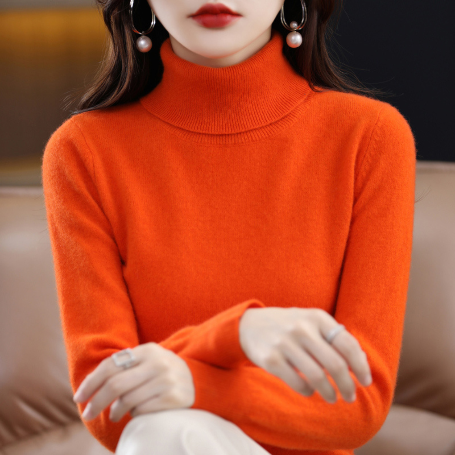 Victoria | Women’s Winter Classic Turtleneck Knit Sweater