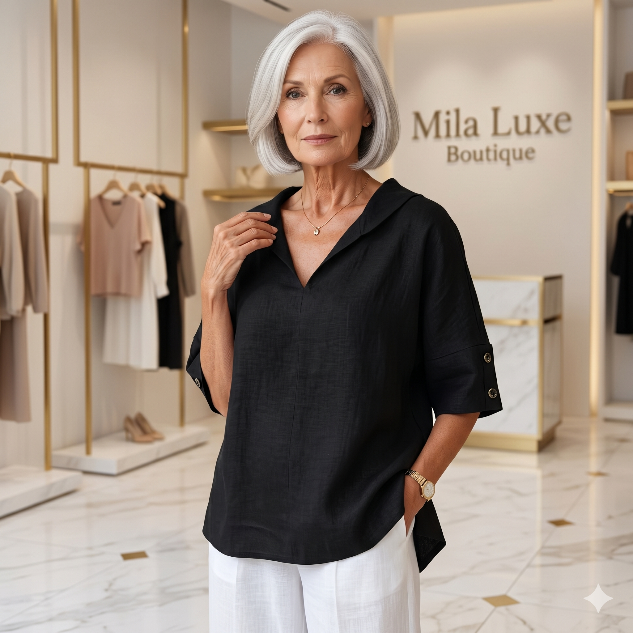 Alexa - Linen Blouse