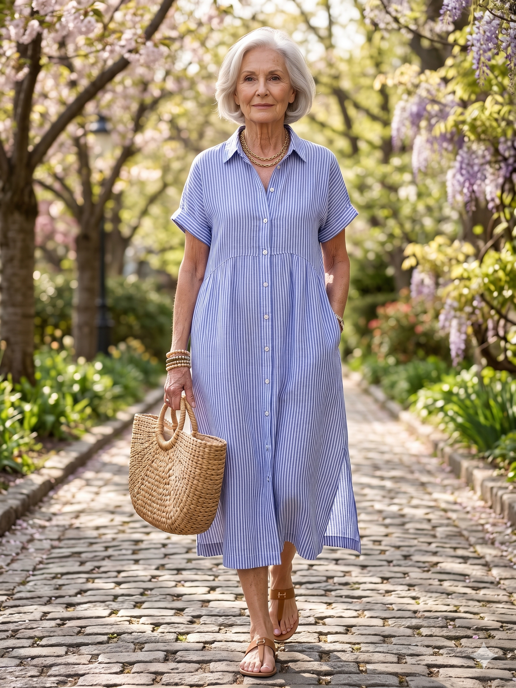 Angela | Classic Shirt Maxi Dress