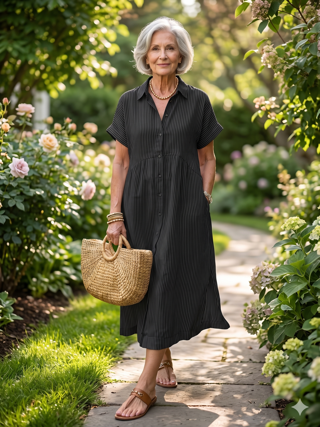 Angela | Classic Shirt Maxi Dress