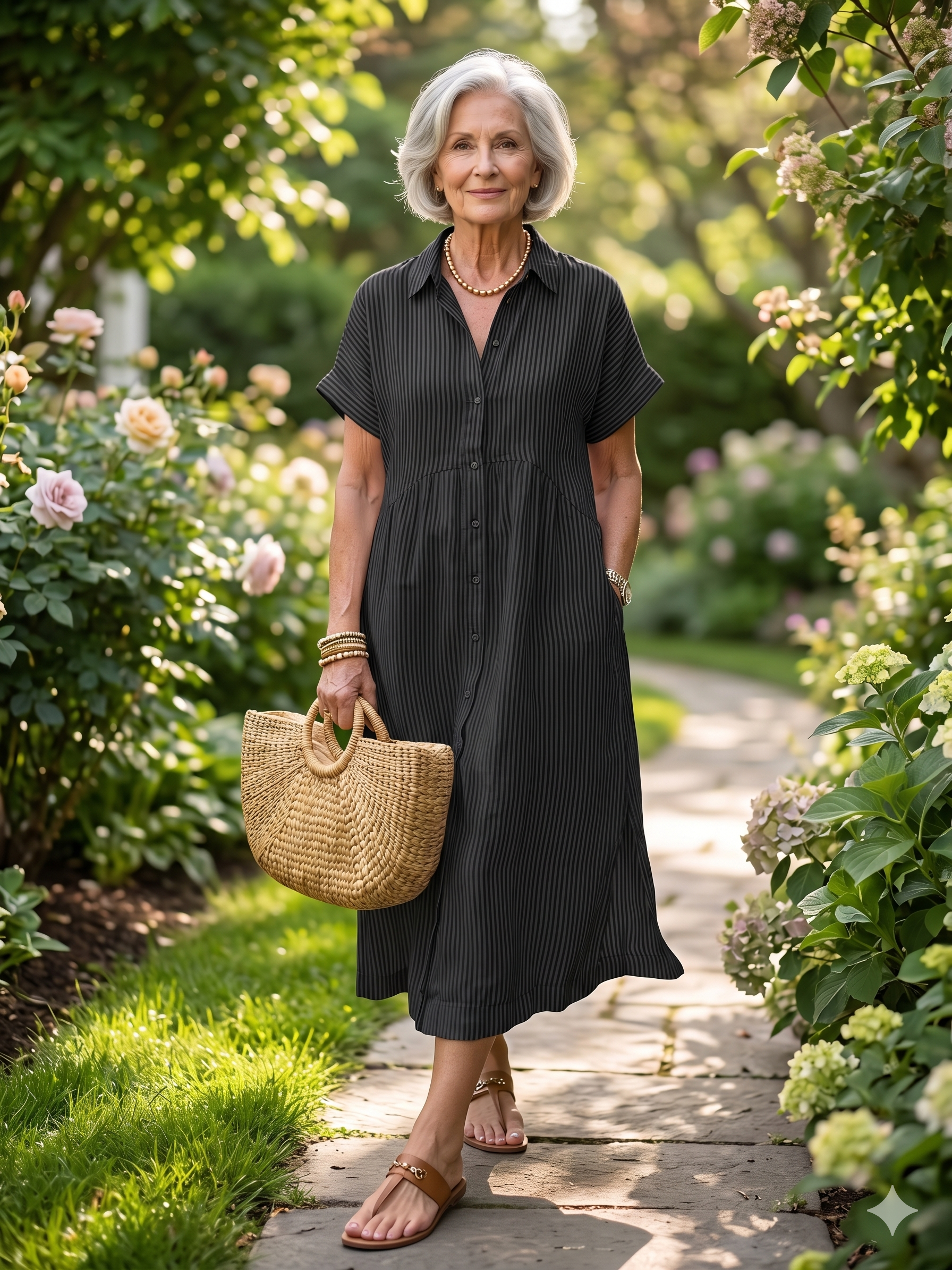 Angela | Classic Shirt Maxi Dress