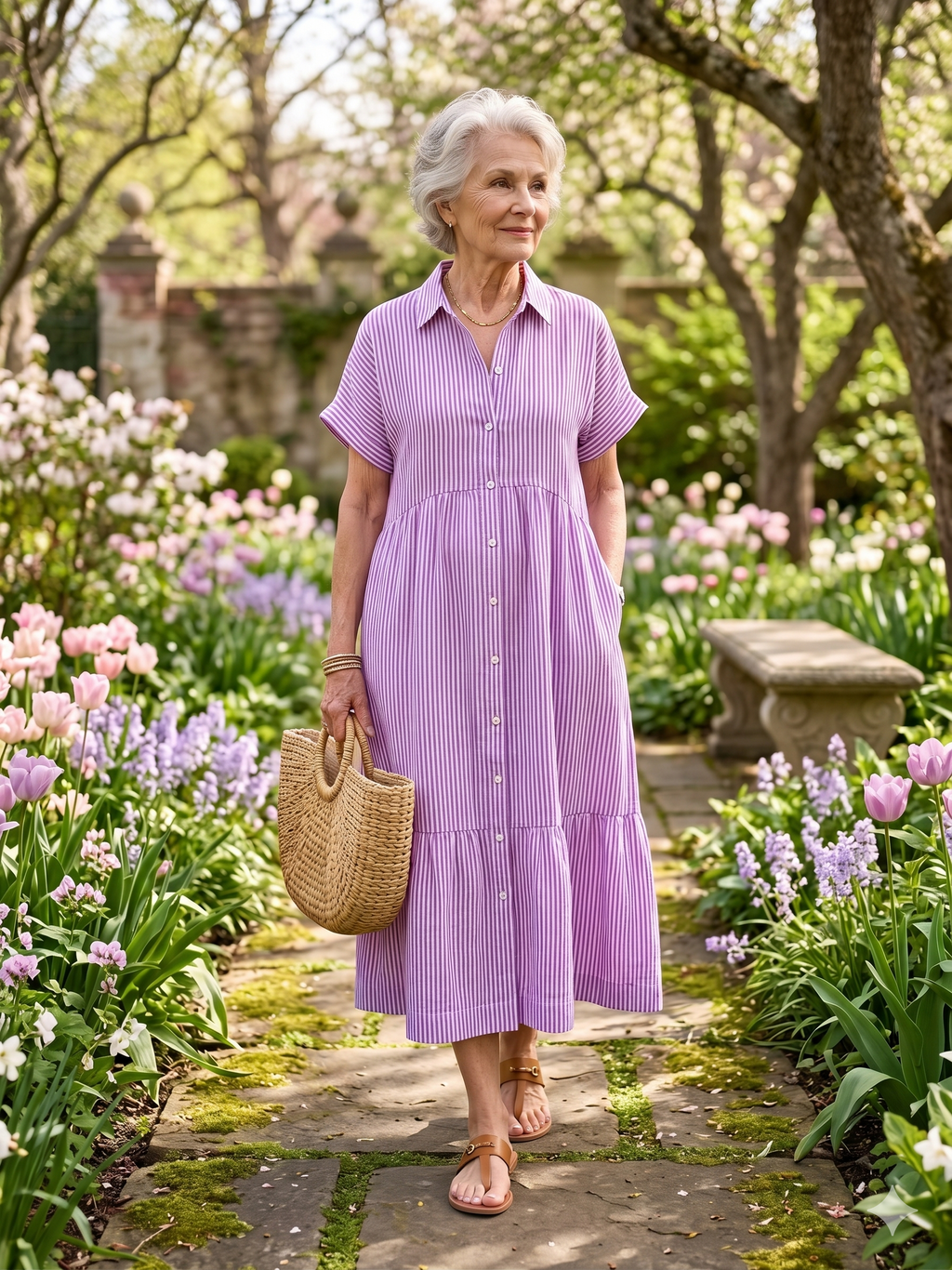Angela | Classic Shirt Maxi Dress