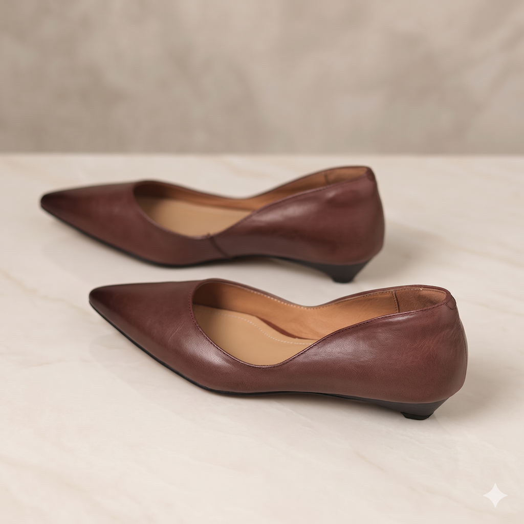 Arla Genuine Leather Flats