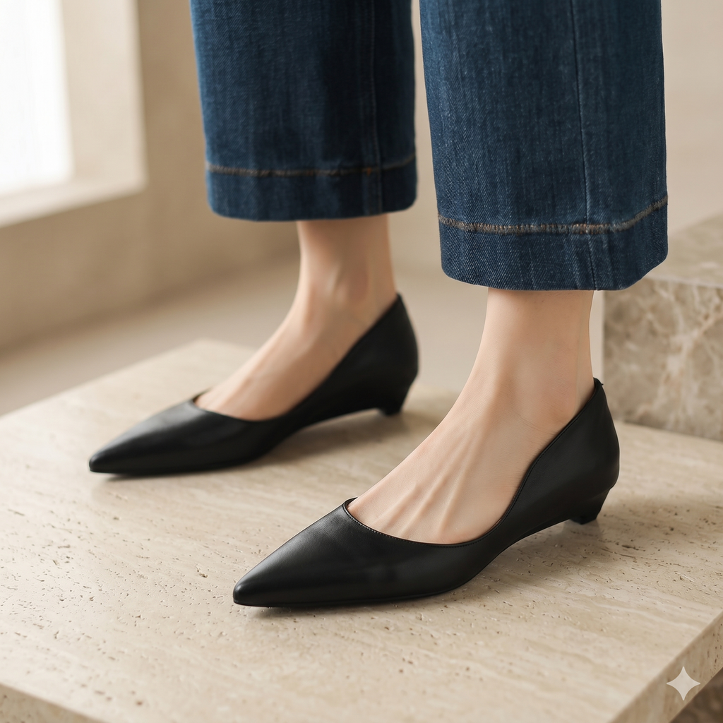 Arla Genuine Leather Flats