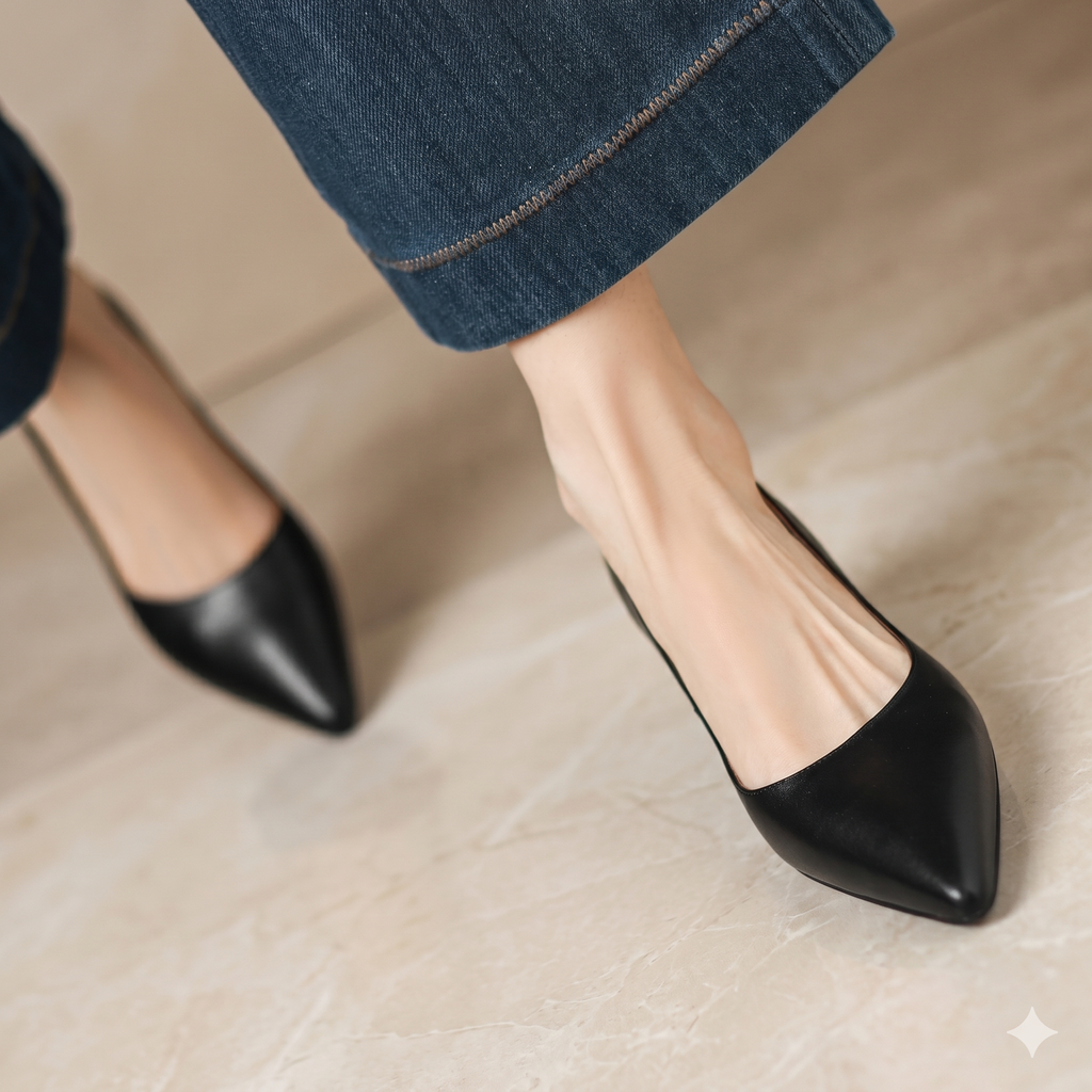 Arla Genuine Leather Flats