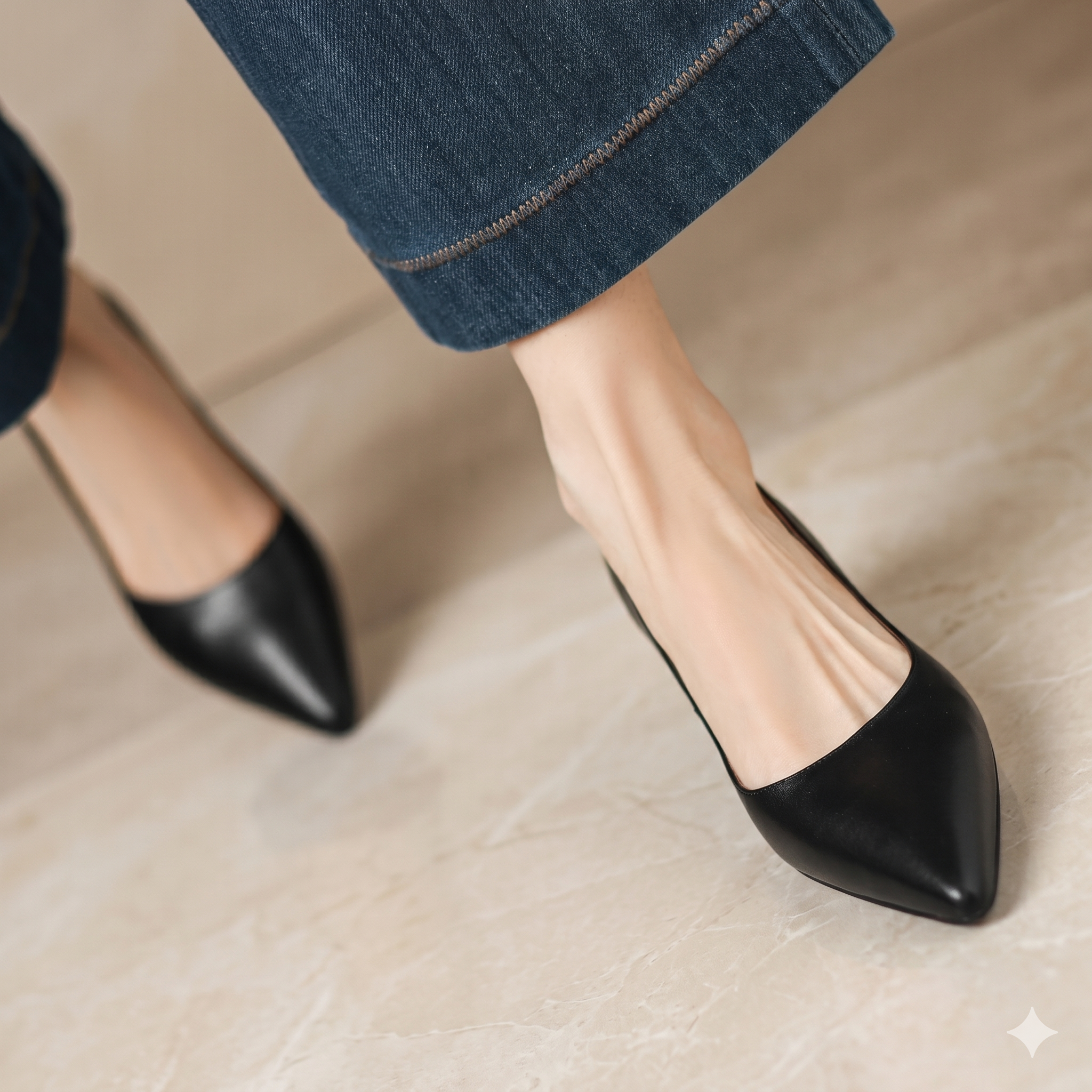 Arla Genuine Leather Flats