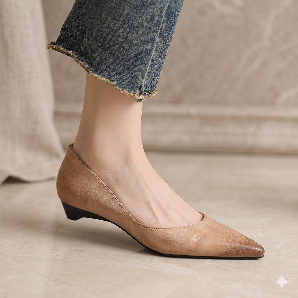 Arla Genuine Leather Flats
