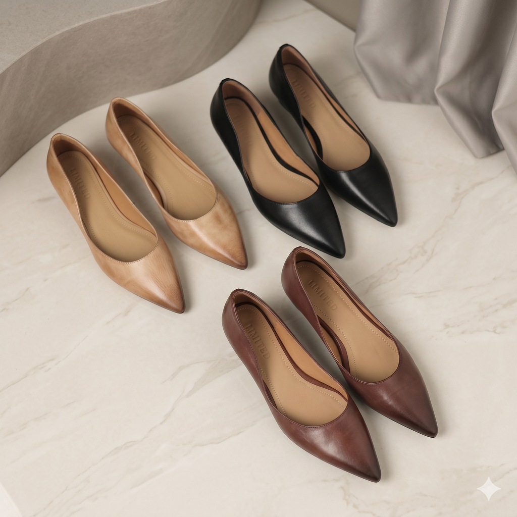 Arla Genuine Leather Flats