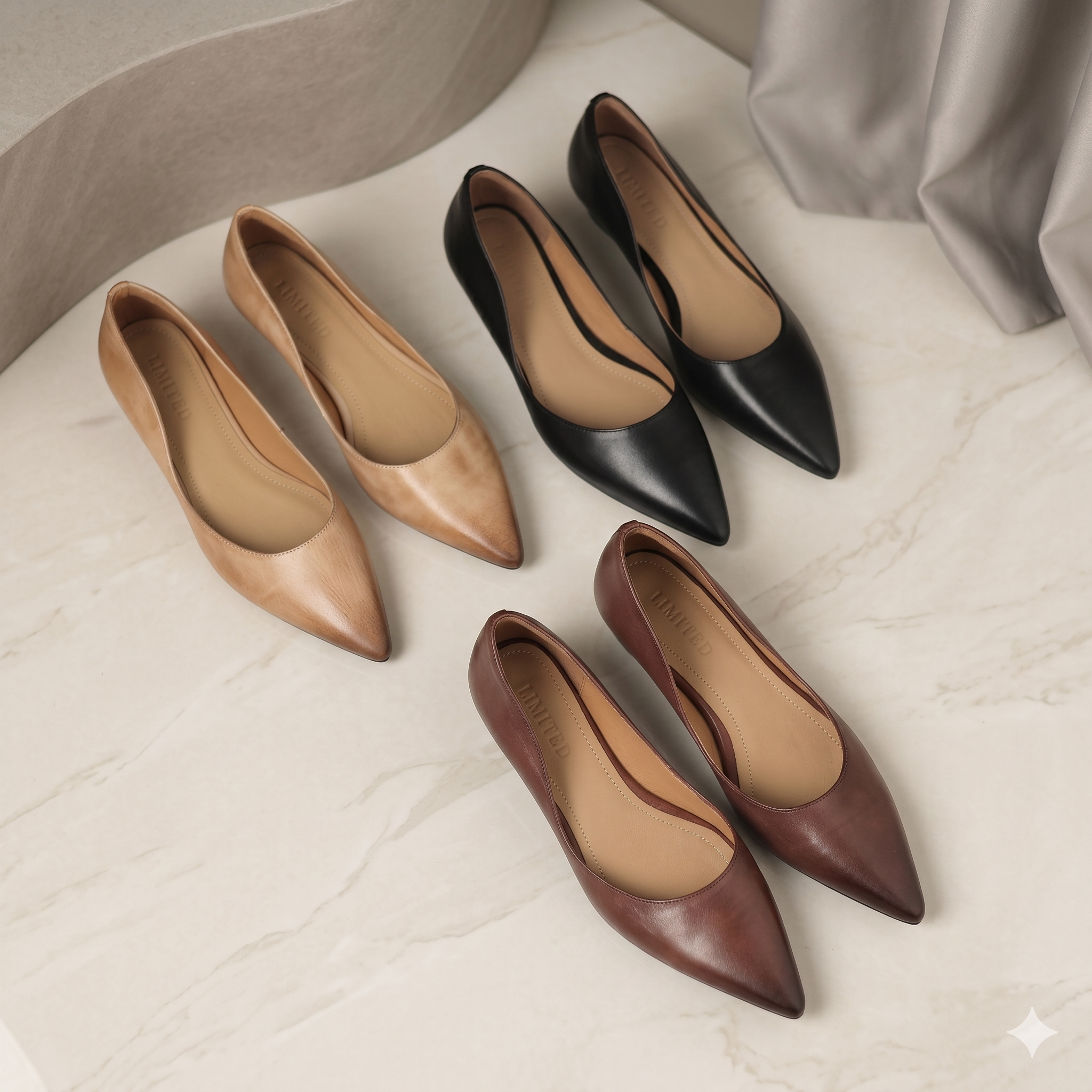 Arla Genuine Leather Flats