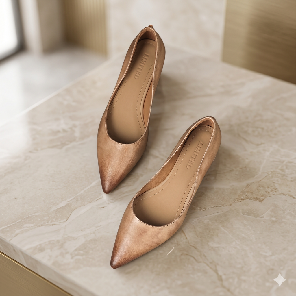 Arla Genuine Leather Flats