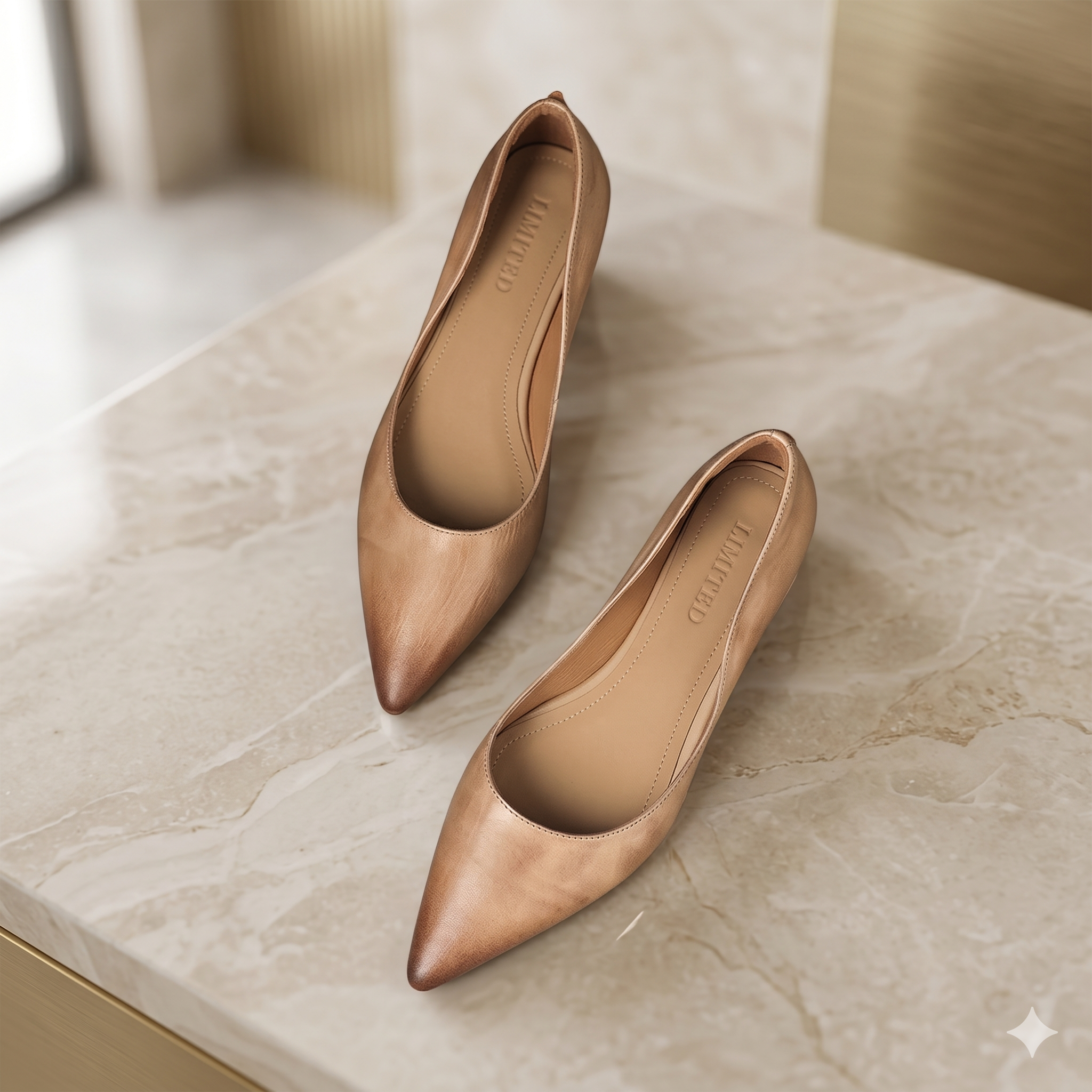 Arla Genuine Leather Flats
