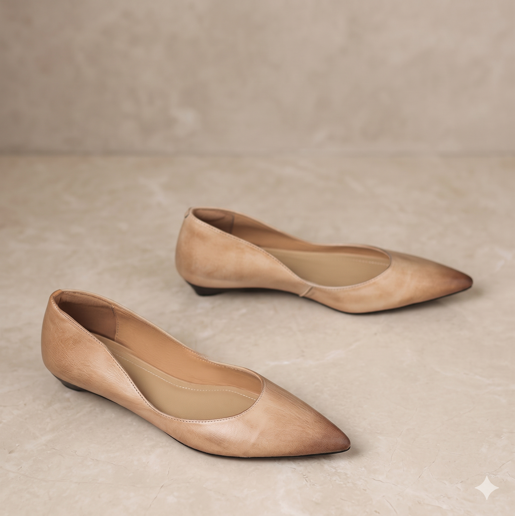 Arla Genuine Leather Flats