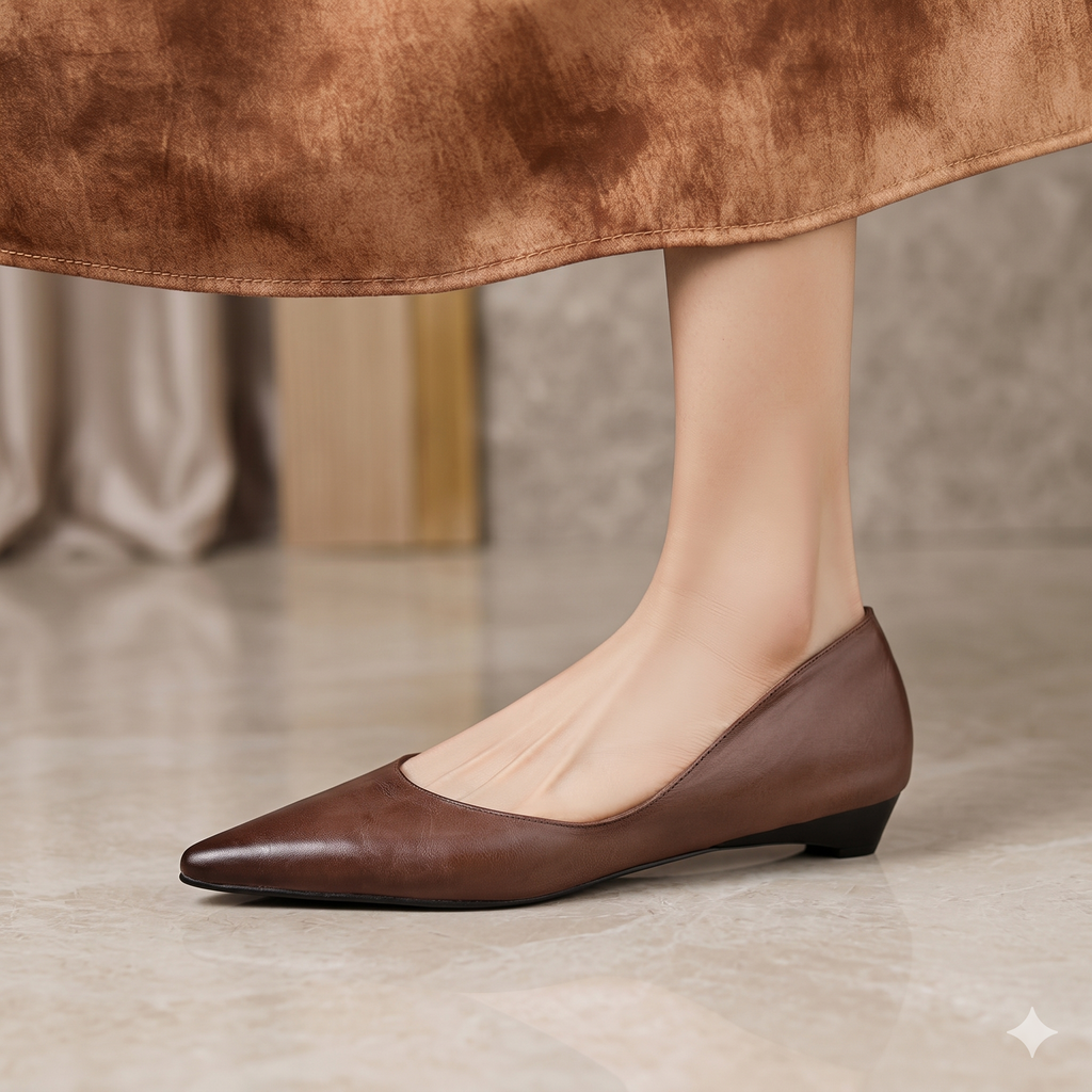 Arla Genuine Leather Flats