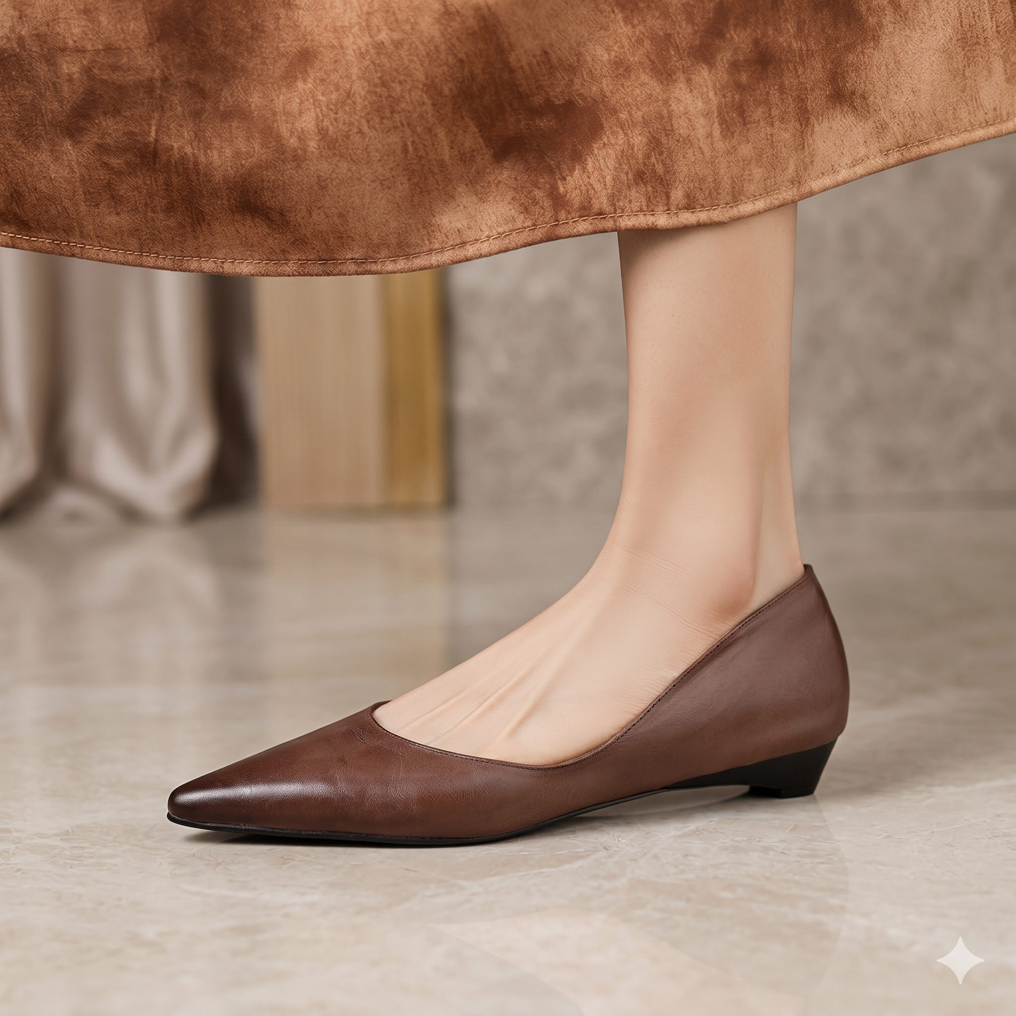 Arla Genuine Leather Flats