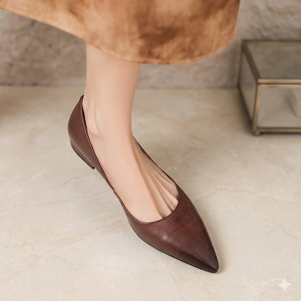Arla Genuine Leather Flats