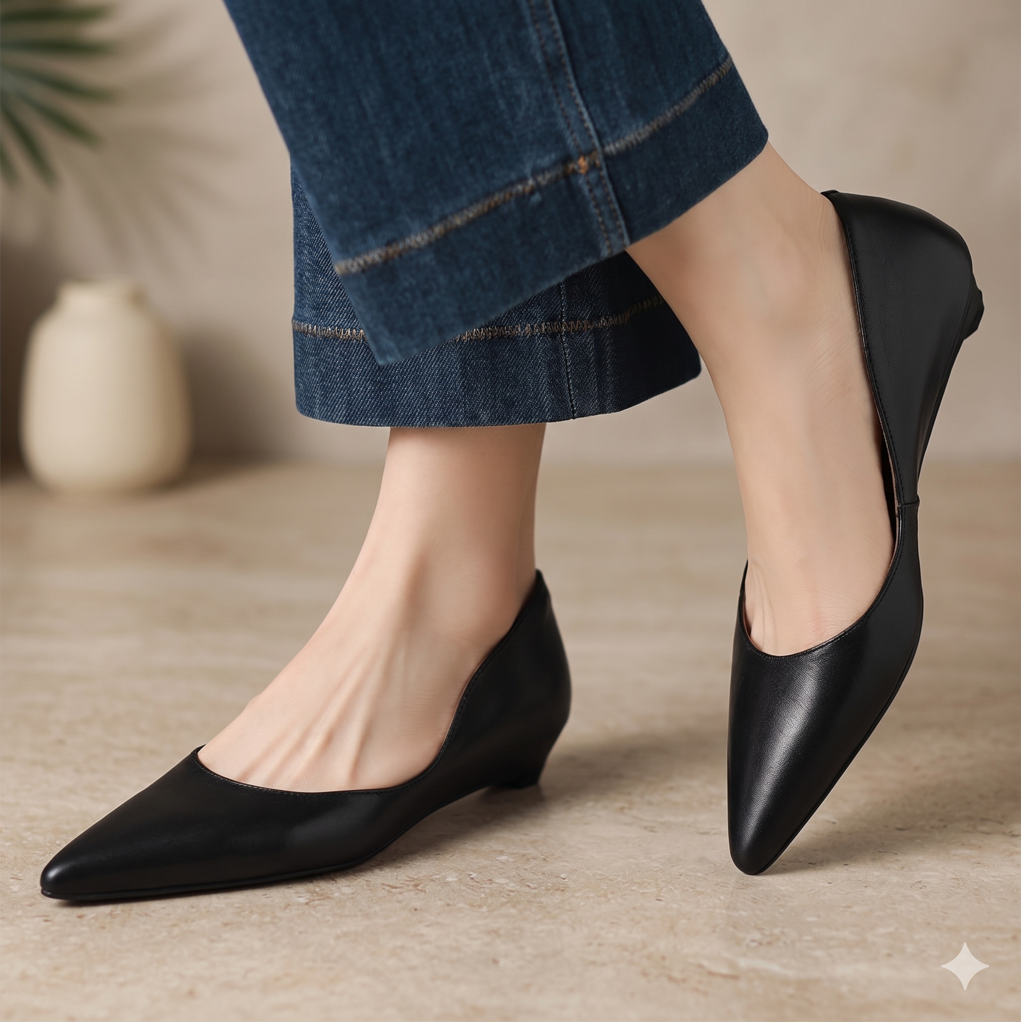 Arla Genuine Leather Flats
