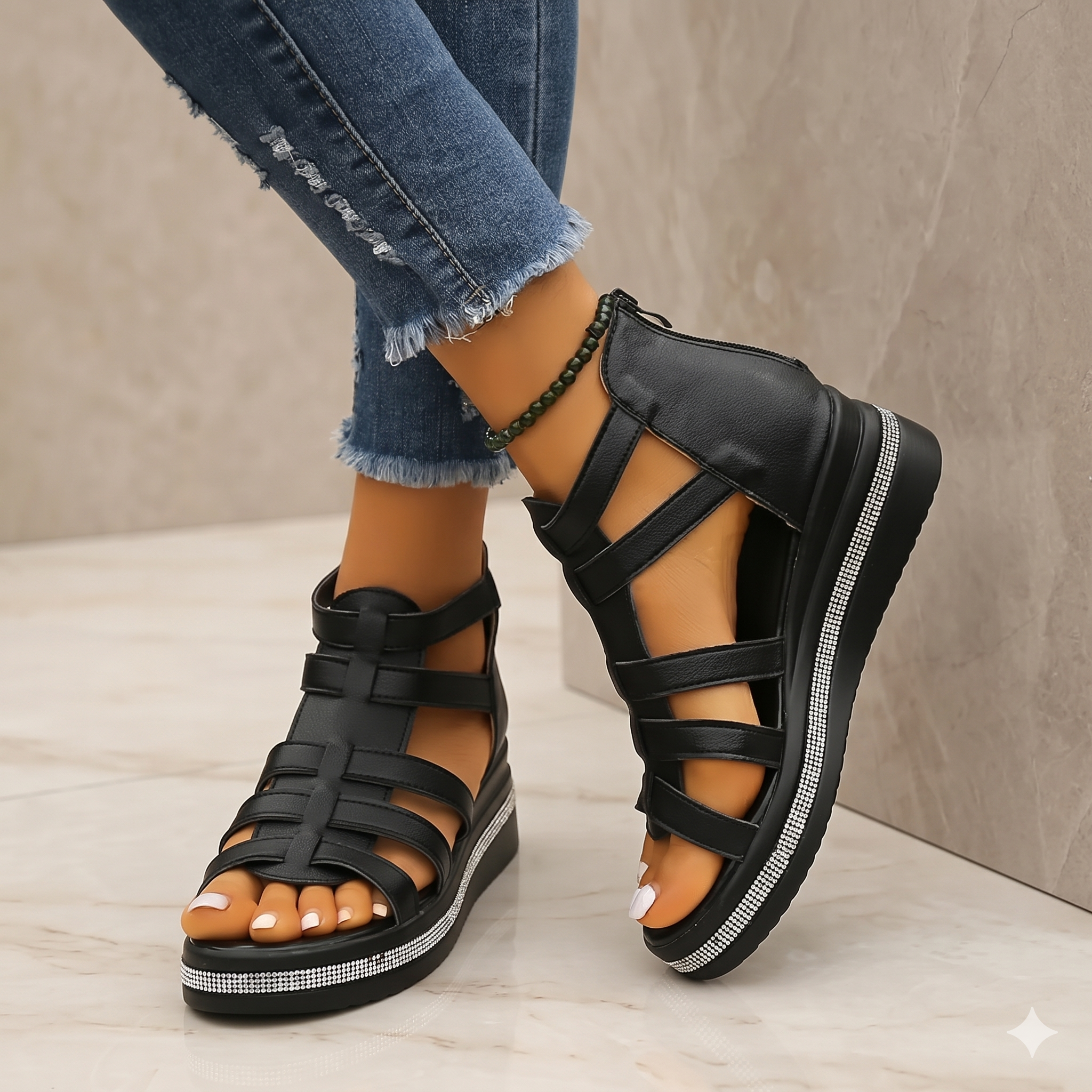 Axelle | Elegant Wedge Sandals