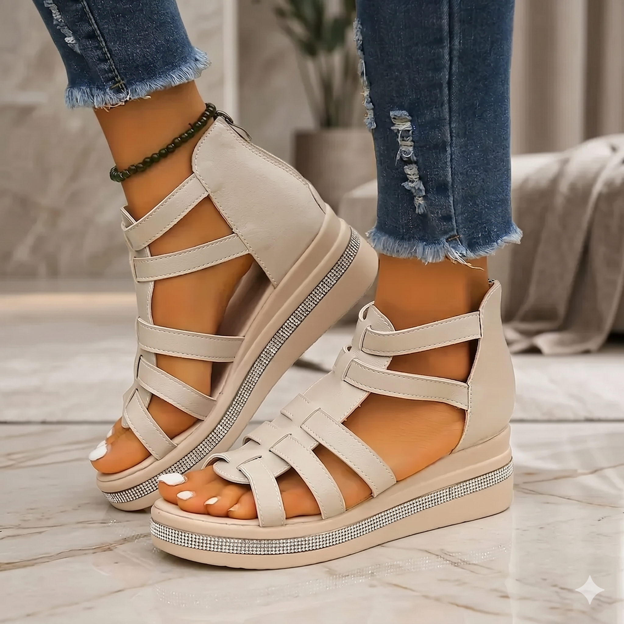 Axelle | Elegant Wedge Sandals