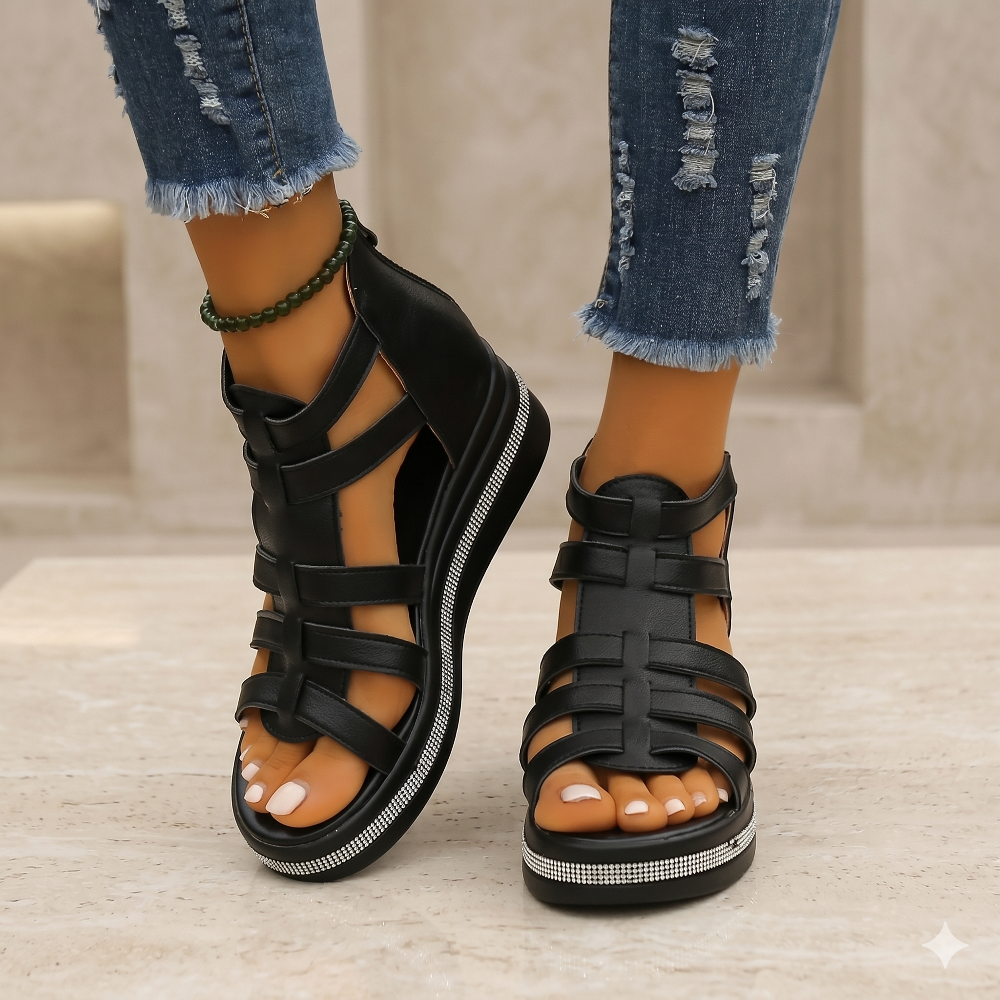 Axelle | Elegant Wedge Sandals