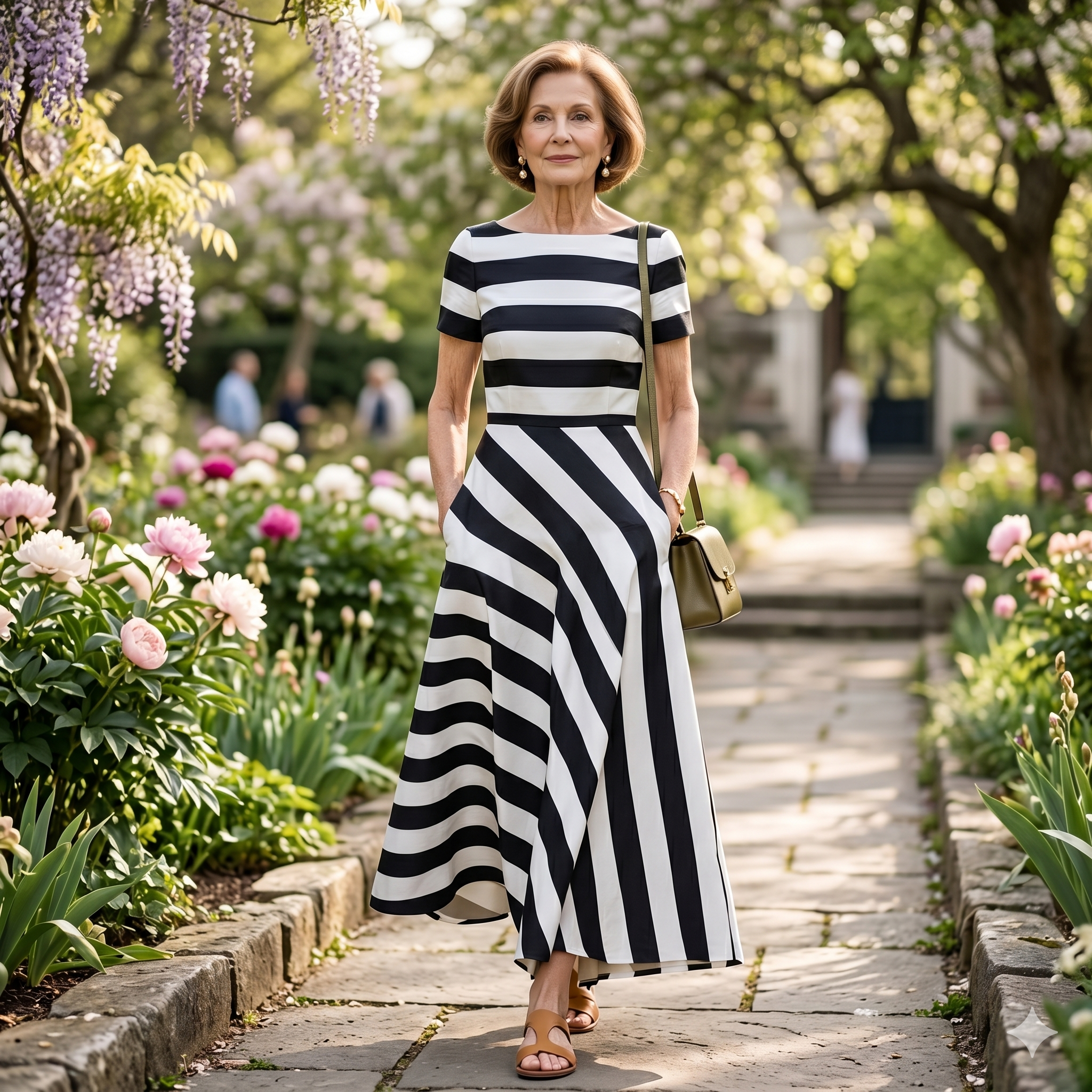 Bella | Classic Striped Maxi Dress