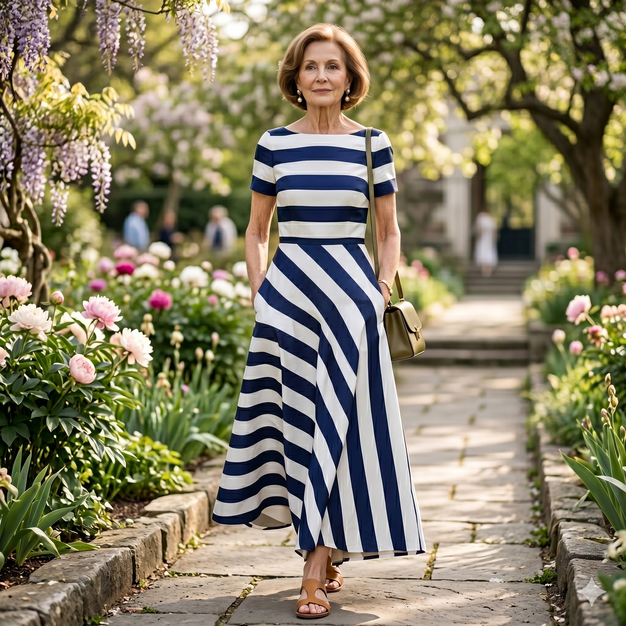 Bella | Classic Striped Maxi Dress