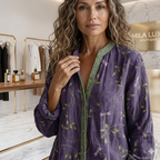 Brianna | Vintage Leaf Print Shirt