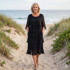Charlotte - Elegant Tummy Hiding Midi Dress