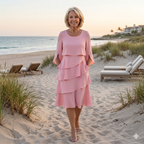 Charlotte - Elegant Tummy Hiding Midi Dress