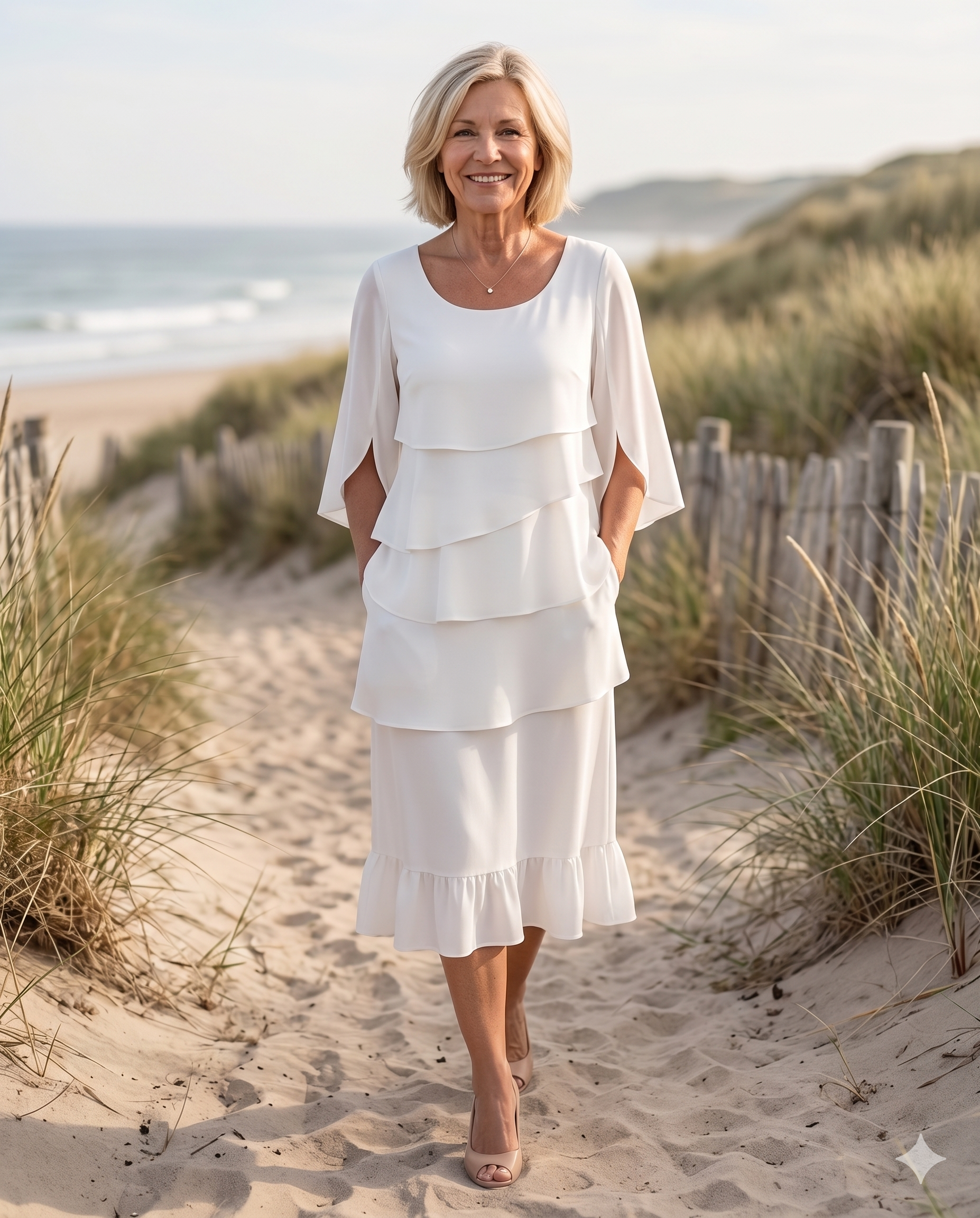 Charlotte - Elegant Tummy Hiding Midi Dress