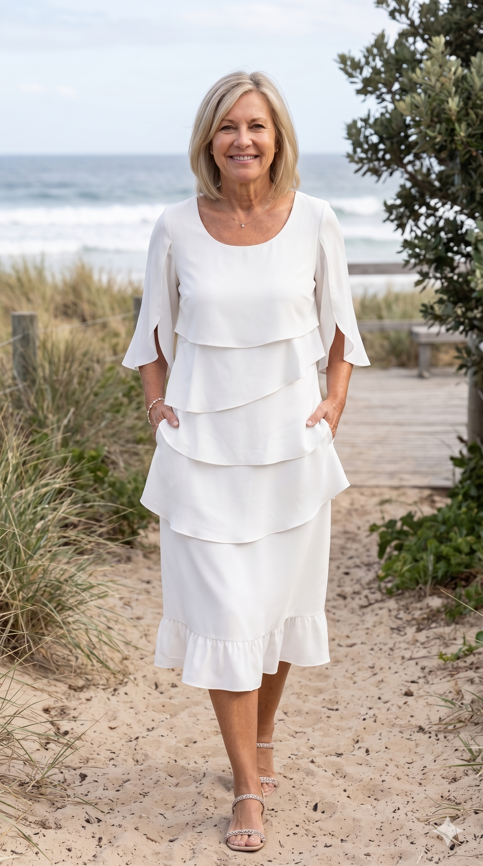 Charlotte - Elegant Tummy Hiding Midi Dress