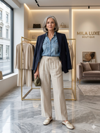 Evelyn | Wide-Leg Drawstring Trousers