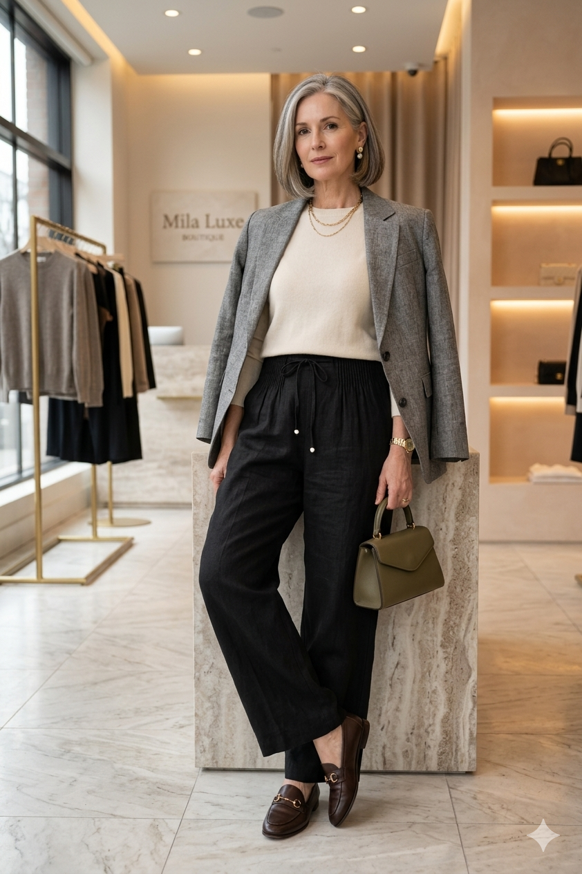Evelyn | Wide-Leg Drawstring Trousers