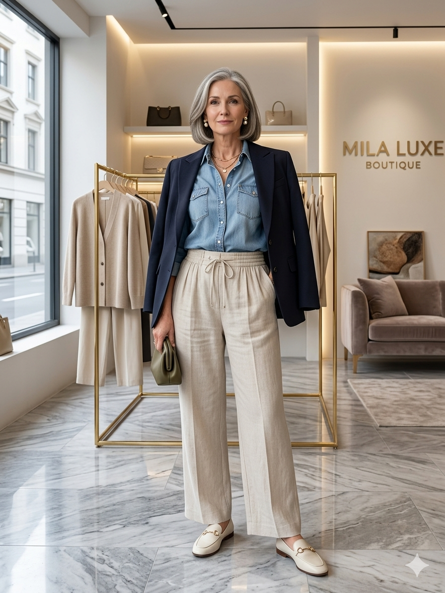 Evelyn | Wide-Leg Drawstring Trousers