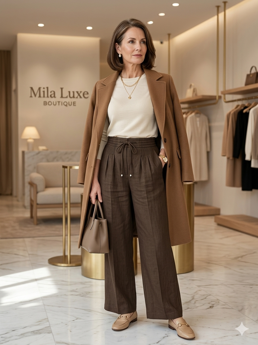 Evelyn | Wide-Leg Drawstring Trousers