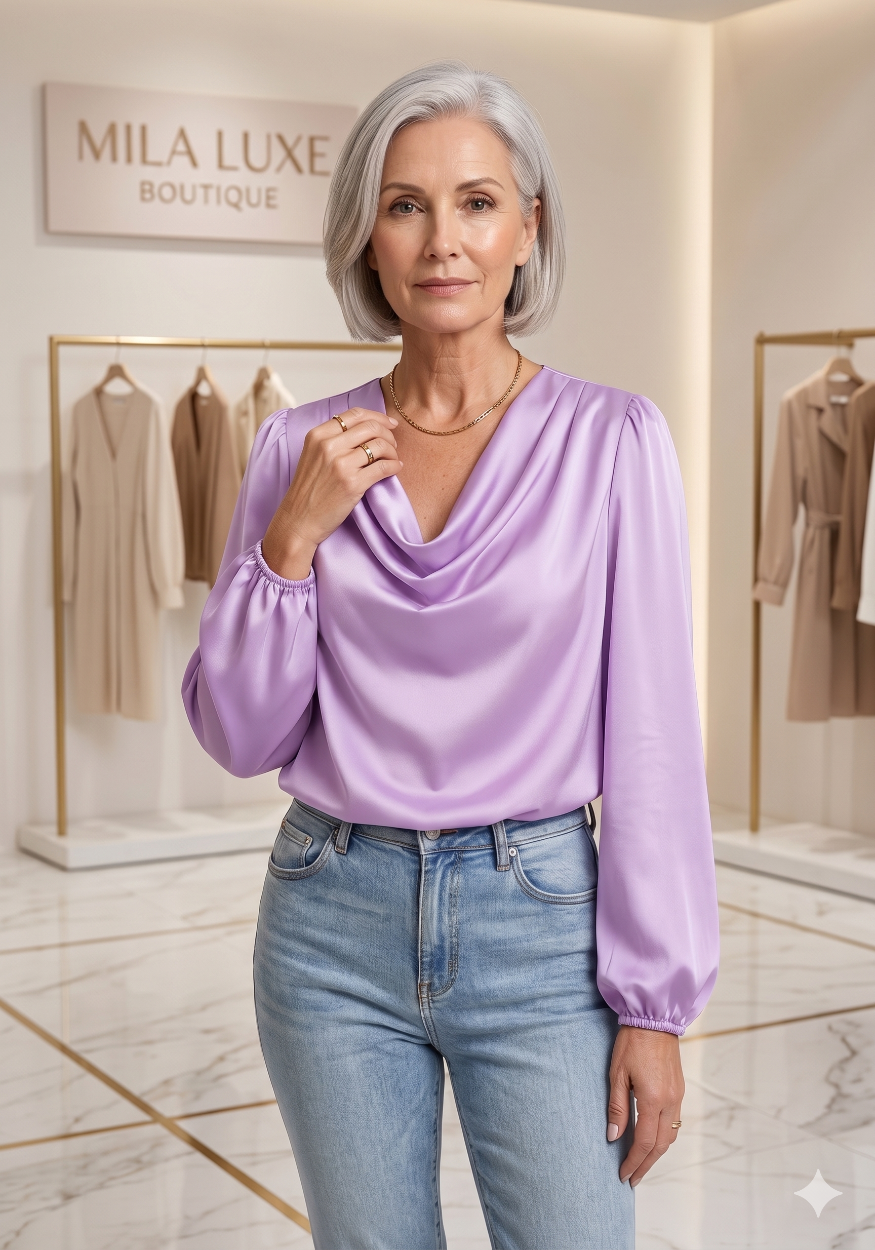 Leora Casual Pleated Blouse