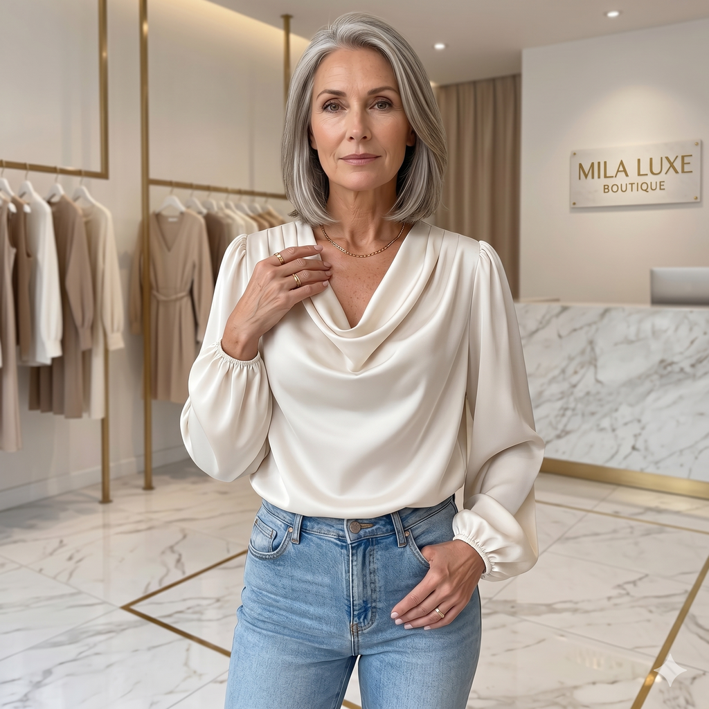 Leora Casual Pleated Blouse
