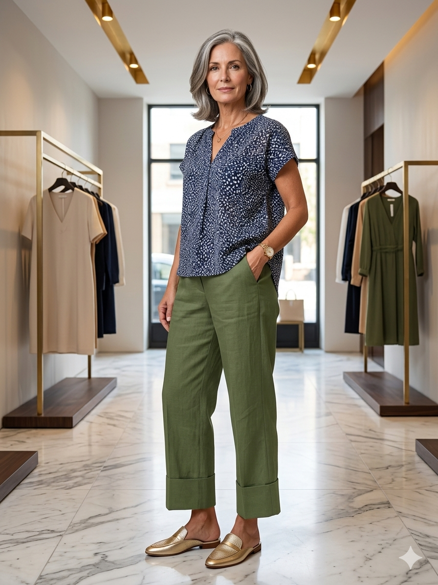 Nadia | Relaxed Cropped White Trouser