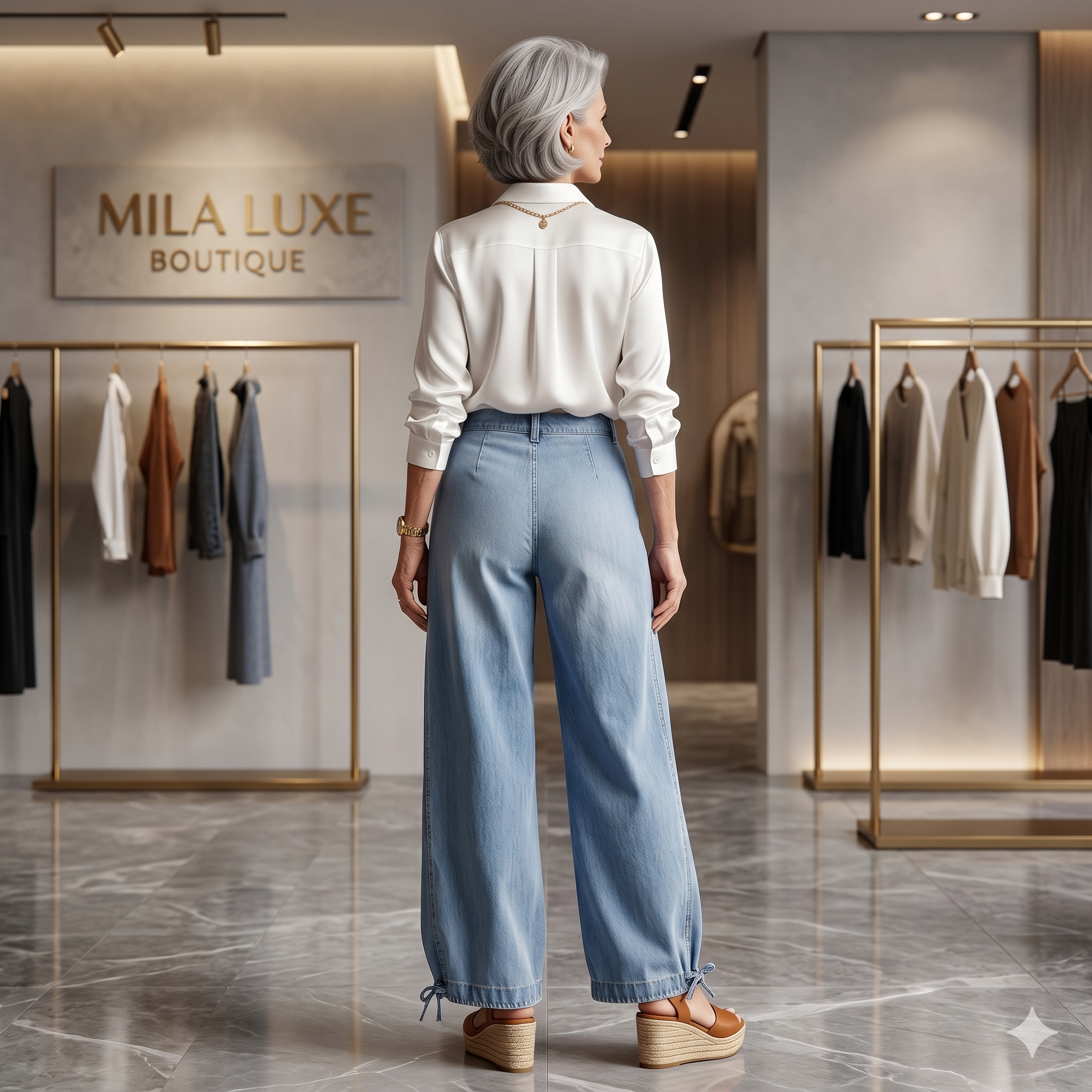 Oriselle – Elegant Flowy-Fit Jeans