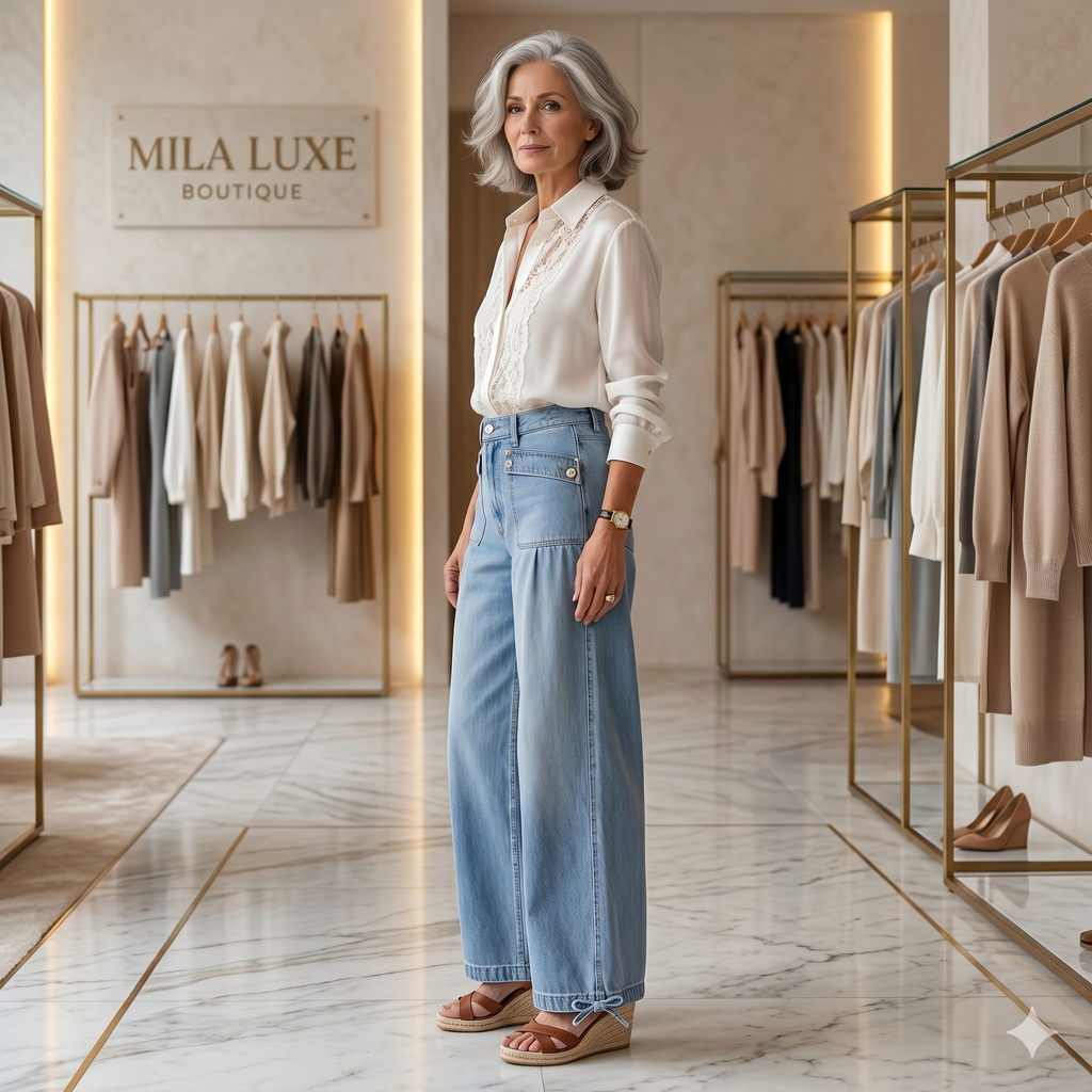 Oriselle – Elegant Flowy-Fit Jeans
