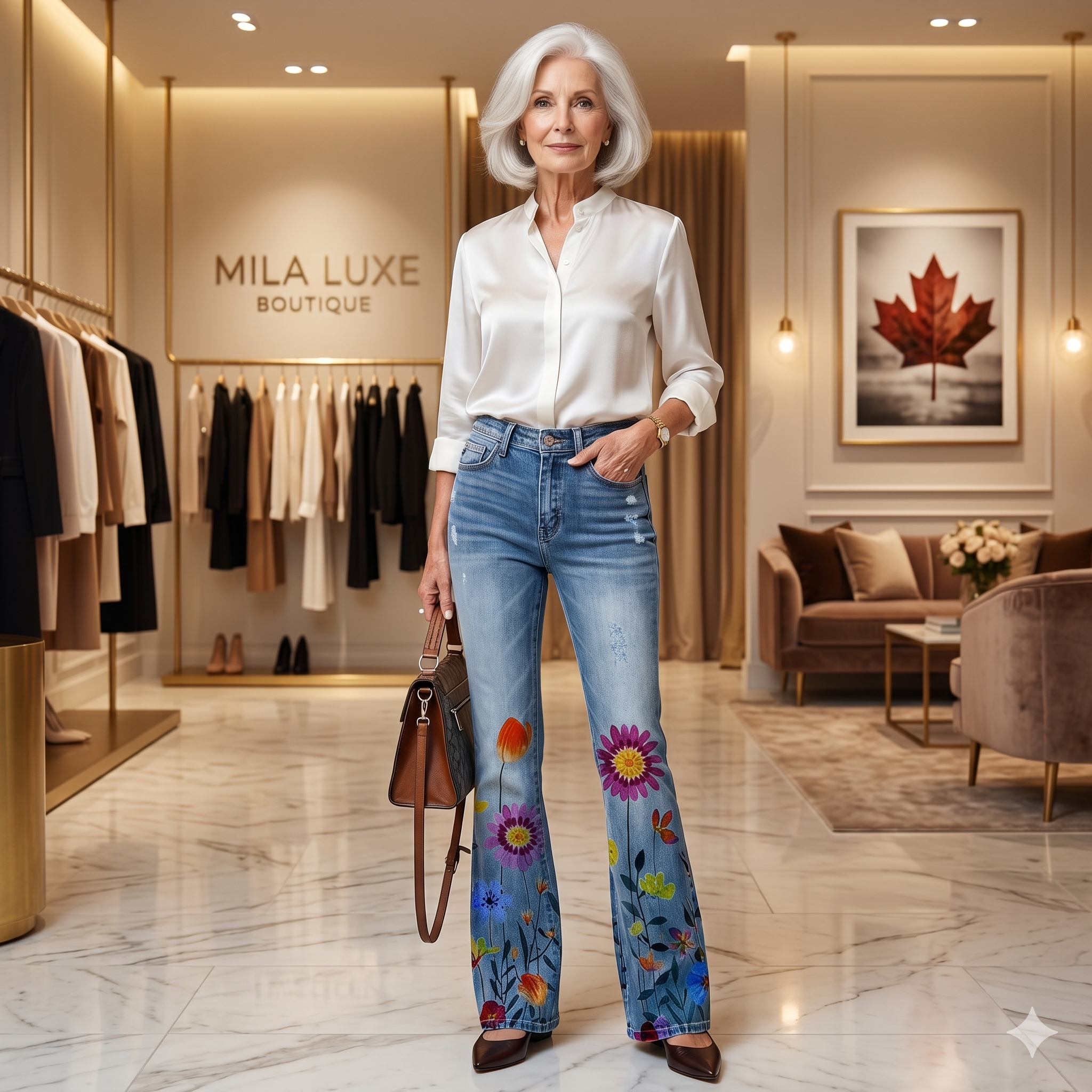 Pants with Flowers
