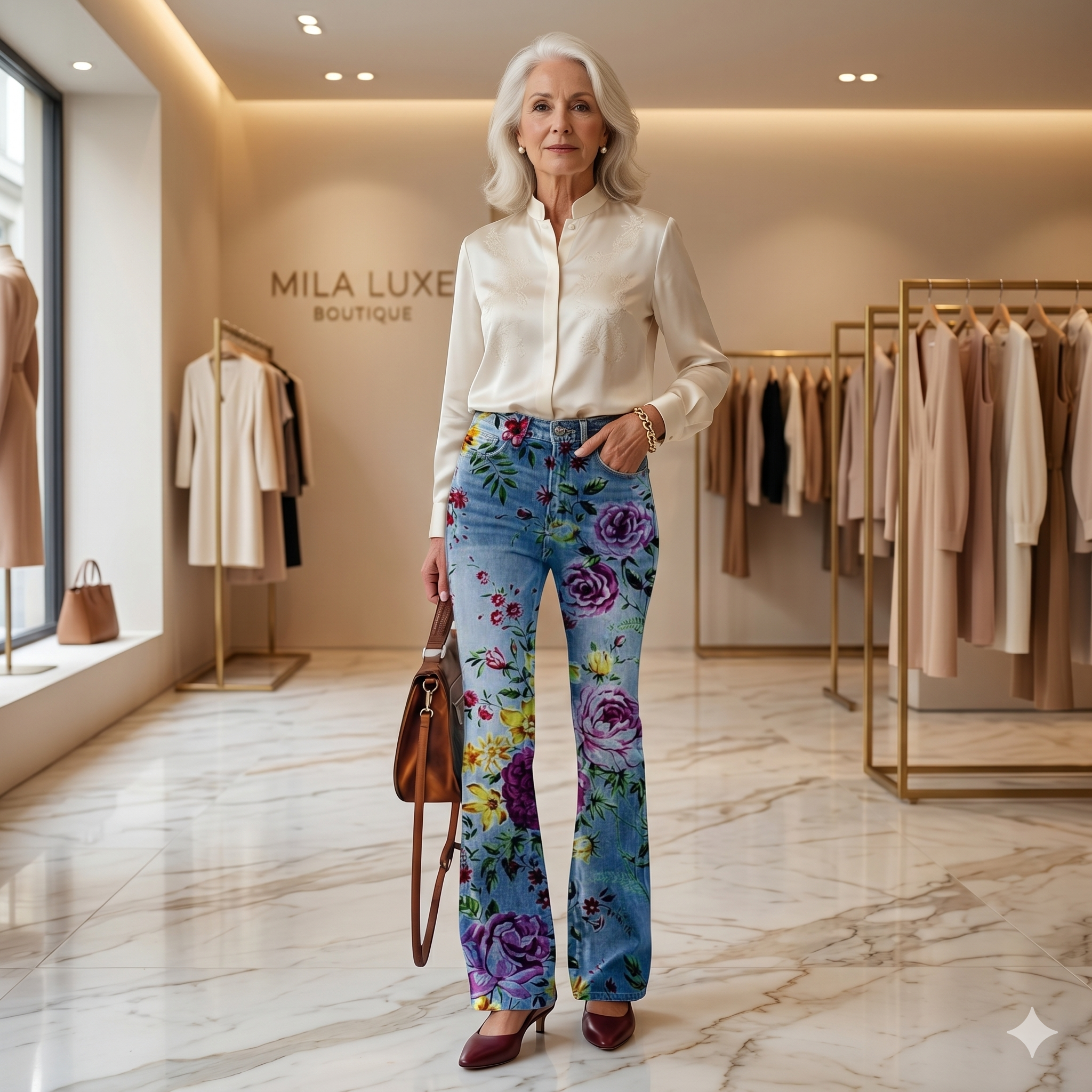 Pants with Flowers