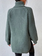 Sophia | Women’s Winter Turtleneck Ribbed Knit Sweater