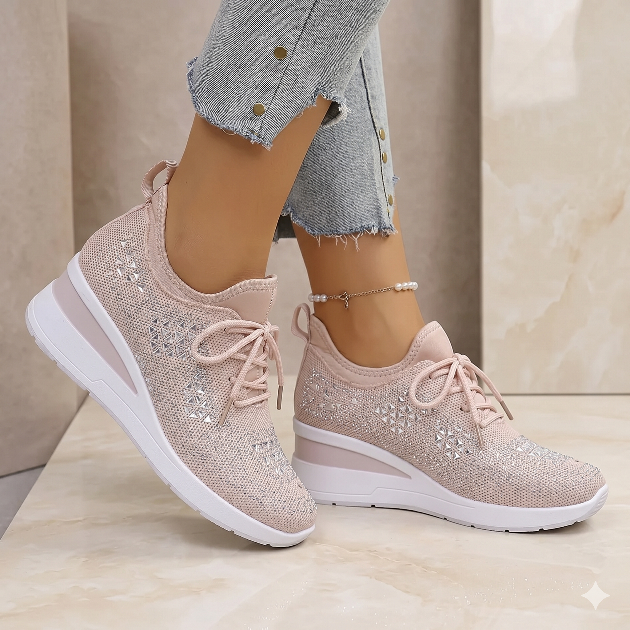 Romee | Orthopedic Sneakers with Sparkling Rhinestones