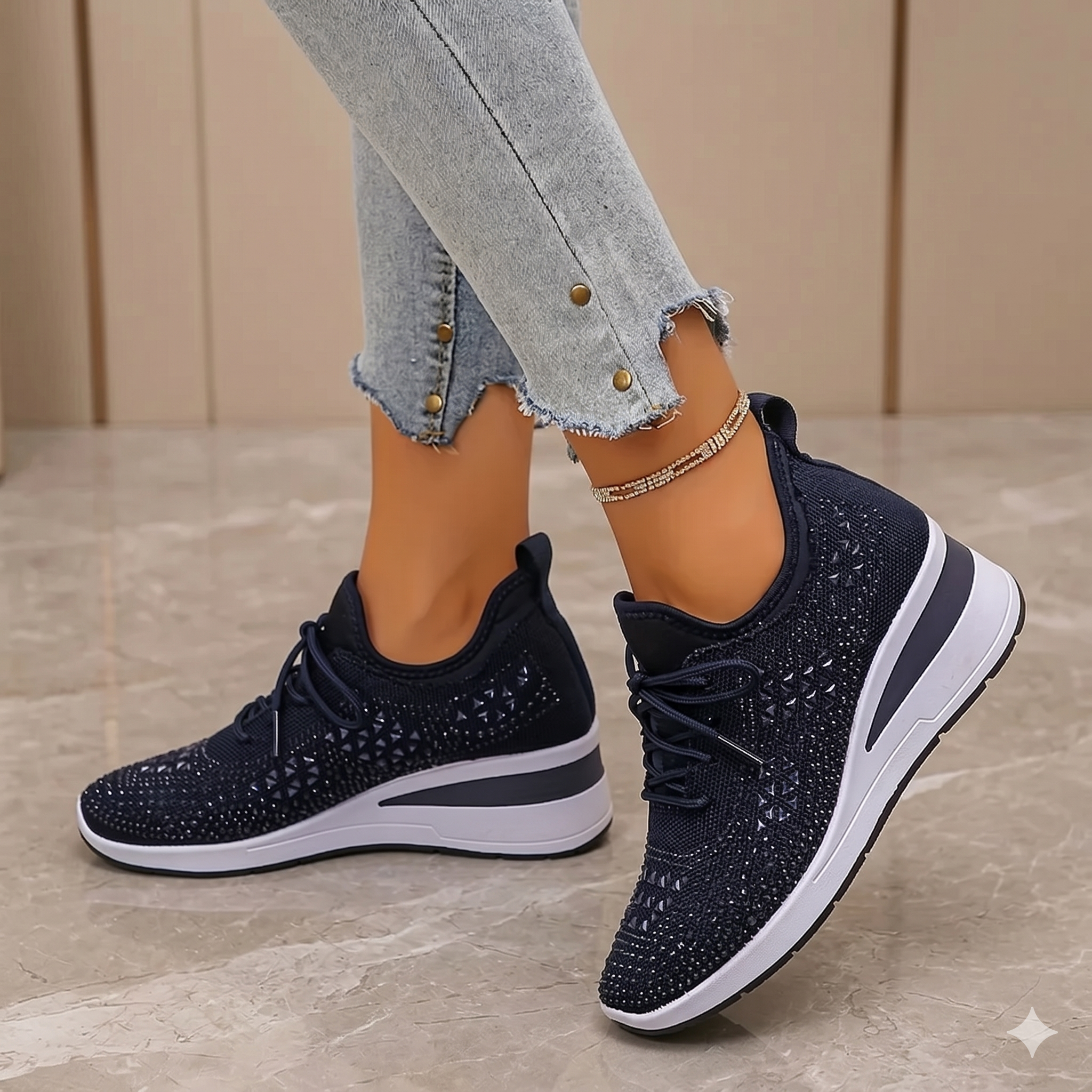 Romee | Orthopedic Sneakers with Sparkling Rhinestones