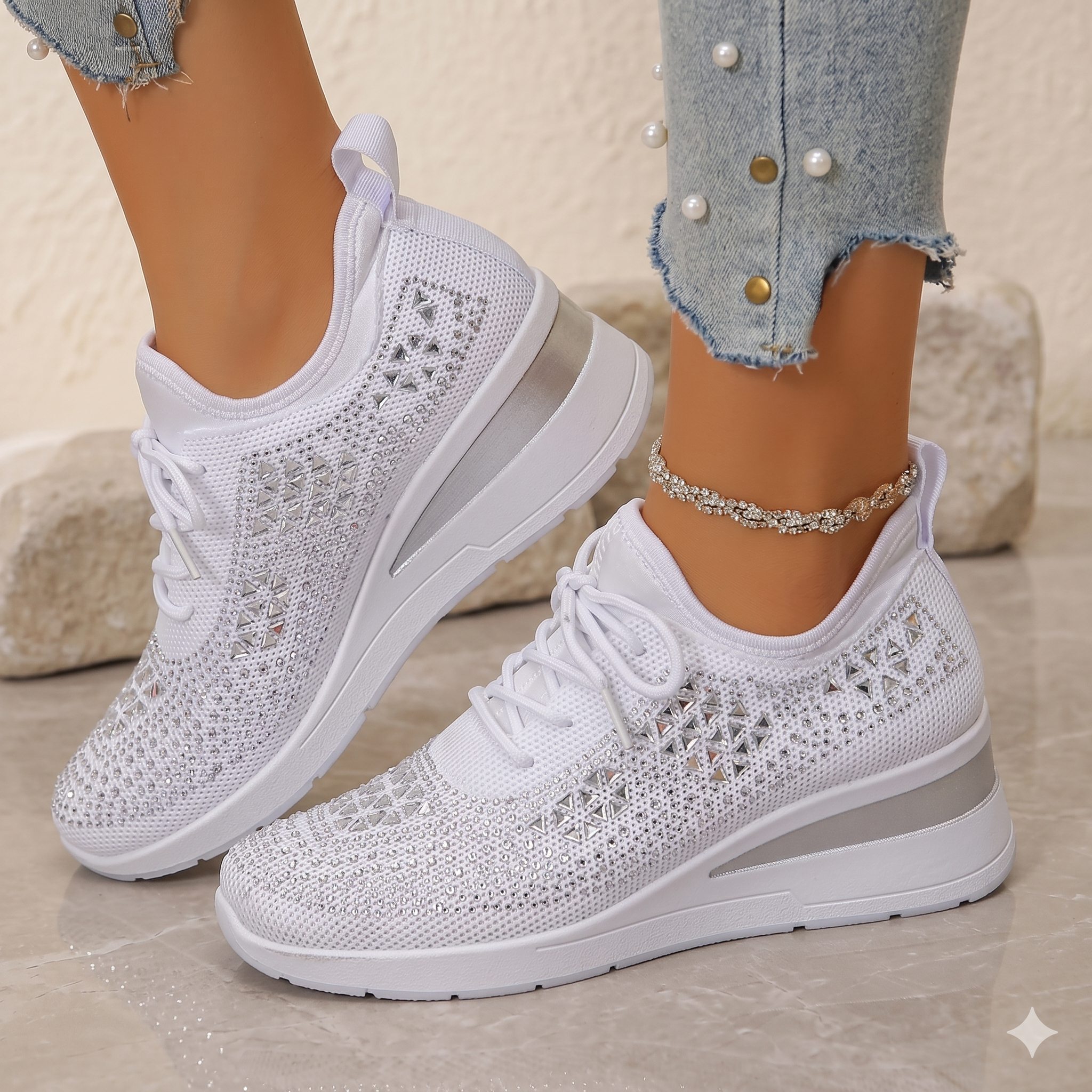 Romee | Orthopedic Sneakers with Sparkling Rhinestones