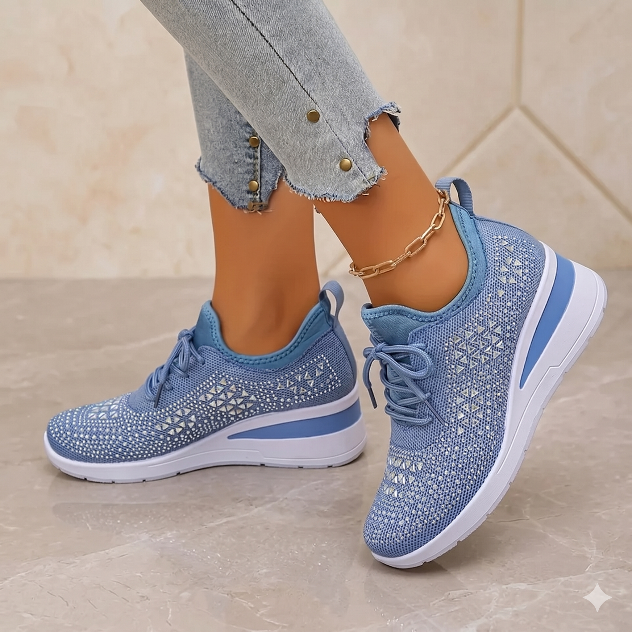 Romee | Orthopedic Sneakers with Sparkling Rhinestones