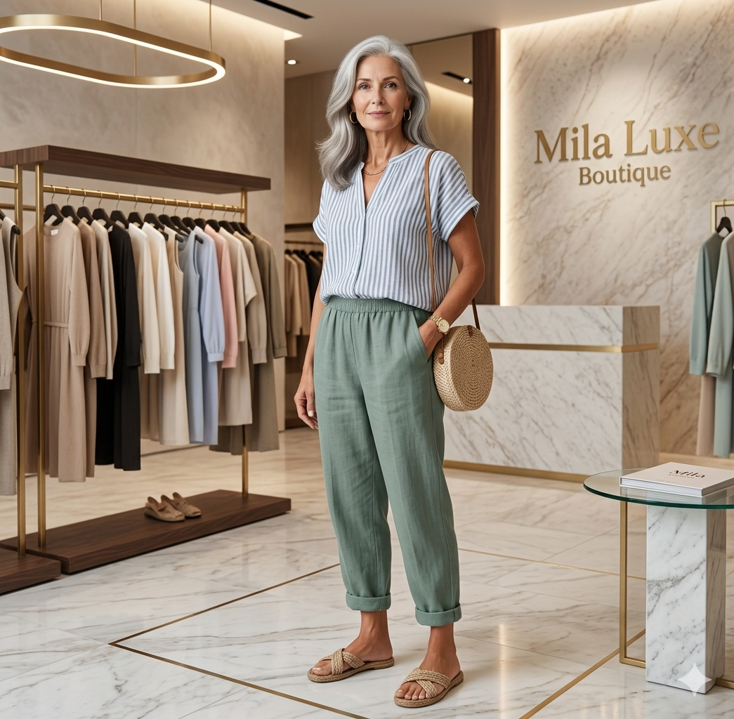 Romina™ | Timeless Linen-Cotton Trousers